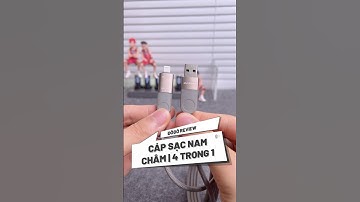 Cáp sạc nam châm 4in1 tự cuộn siêu gọn - Sạc nhanh 240W, xài cực tiện lợi |  #dodorv #shorts