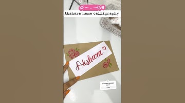 Akshara name calligraphy #shortsfeed #calligraphy #viral #
