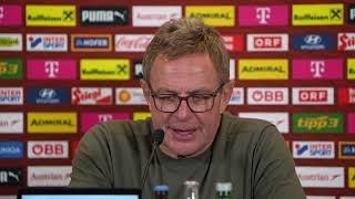 Press conference with ÖFB team manager Ralf Rangnick after the 3-1 win against Kosovo