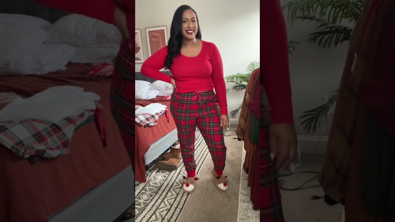 Old Navy Christmas Pajamas on a Tall Size 16 