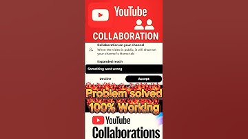 Something went wrong. YouTube Collaboration problem solved 100% work #dmtbd #youtube #collaboration