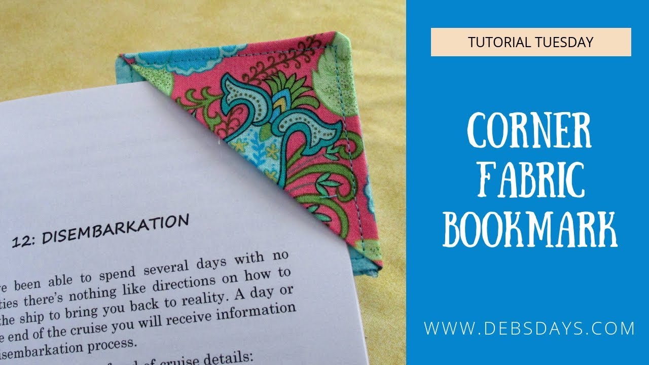 Handmade Fabric Bookmark (Blue)