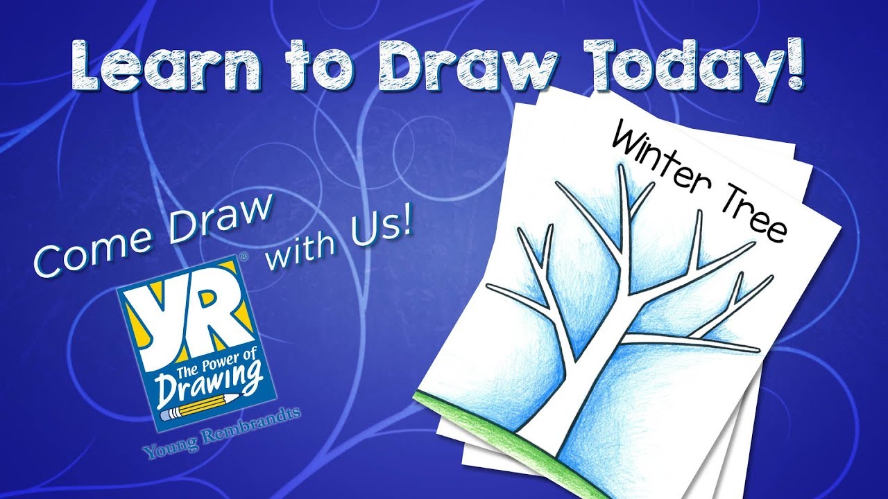 how to draw winter tree - easy drawing step by step 