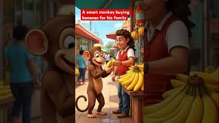 Monkey business at the market—buying bananas the smart way! #monkeyvideo #monkey #lazyoaf #slurpuff