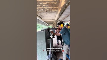 Firing an AK-47 at Cu Chi Tunnels! 🔫💥 Reliving history in Vietnam. #CuChiTunnels #VietnamAdventure