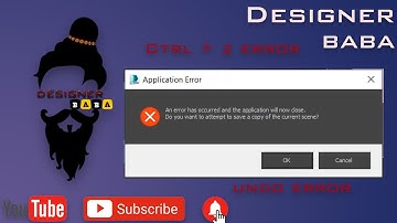 3Ds Max Ctrl Z Error (Undo Error) Solution by Designer Baba.