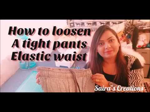 How to Alter Elastic Waistband on Pant / Taking Up the Waist Like