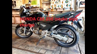 Honda CBF250 intake pipe change because of vacuum leak