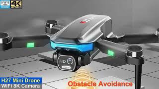 H27 Obstacle Avoidance 4K Brushless Mini Drone β Just Released !