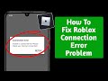 how to fix roblox connection error problem android (update 2025)
