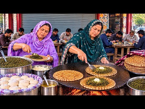 🇵🇰 25¢ CHEAP EATS | 2 HARDWORKING WOMEN | FRESH PARATHAS MADE FROM SCRATCH | PAKISTAN STREET FOOD