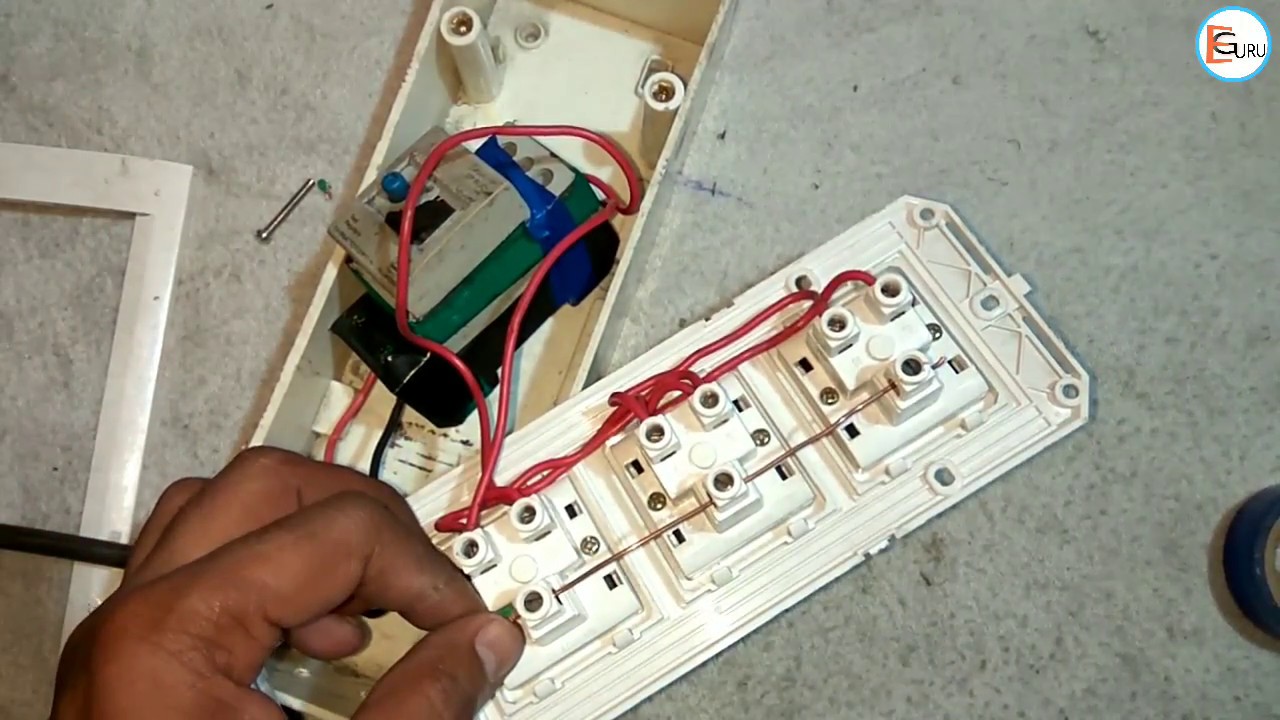 Electric Board Wiring Connection 1 Socket 1 Switch Single Board Youtube