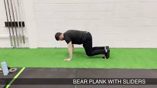 Bear Plank W/ Sliders