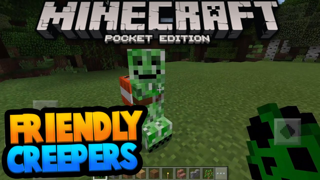 My New Best Friend Mcpe 0 16 0 Friendly Creeper Addon Minecraft Pe Pocket Edition Youtube