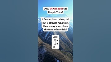 How Many Sheep Are Left? 🐑 | Tricky Riddle That Fools Many! #riddlemathworld  #shorts #math