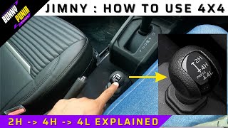 How to use 4x4 on the Maruti Jimny Automatic || Gear Lever, 2H, 4H, 4L Explained