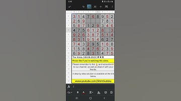 #Shorts The Hindu Newspaper Sudoku 3 Star Solution | 08.08.2022 | Difficulty Level ★★★