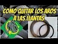 Como quitar el arillo y cara de una llanta #artesanias  #reciclaje   #reciclajecreativo