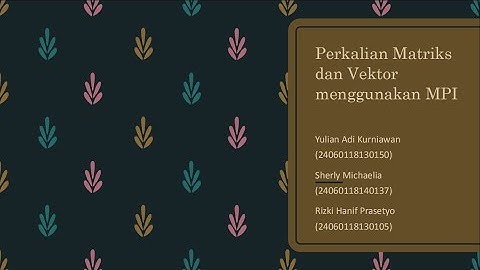 MPI Perkalian Matriks dan Vektor