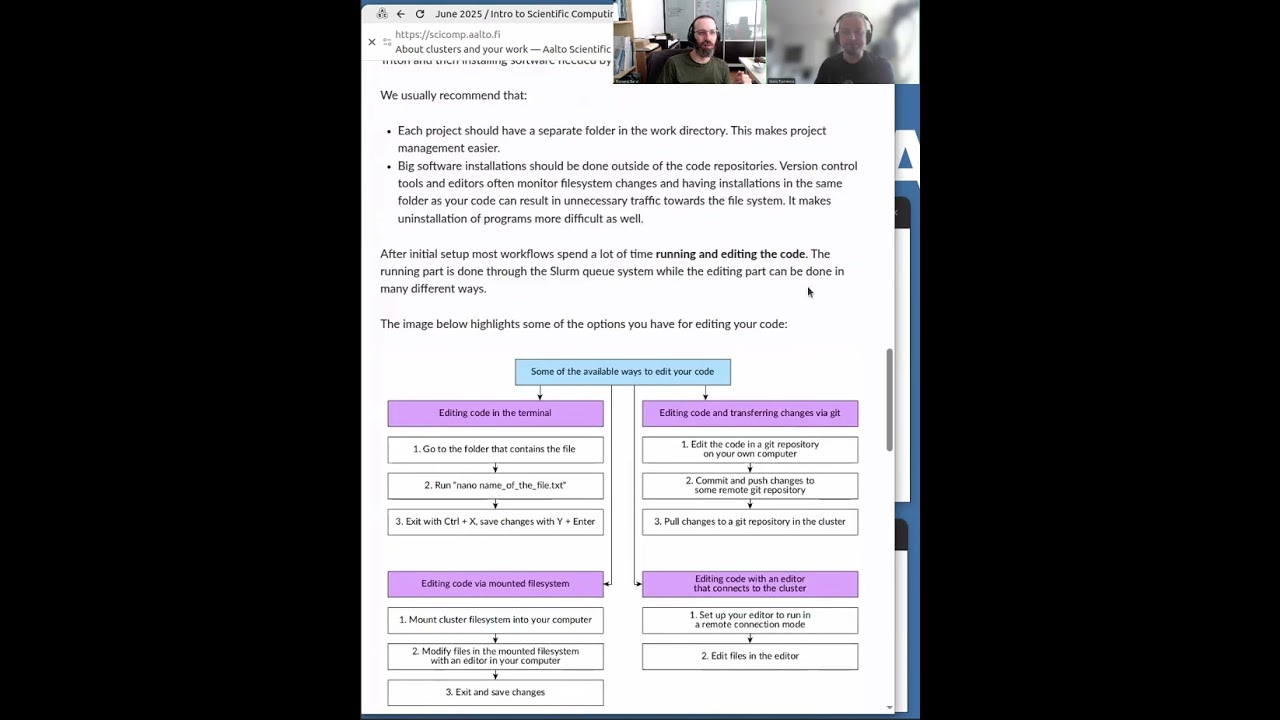 1.5 Setting up for a new project - HPC/SciComp Kickstart summer 2025