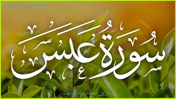 سورة عبس 🎧 الختمة المرتلة الثانية 🎙 القارئ محمد عبدالباعث