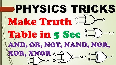 Trick - 2 | Write Truth Table of Logic Gates in 5 Second | NEET Physics Tricks for NEET Preparation