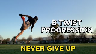Butterfly Twist Progression - 1 DAY (MY FIRST FLIP!)
