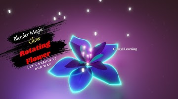 Blender 4.2 Magic: Rotating Flower & Glowing Snow Animation! #3d #blender #animation