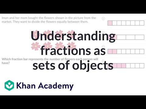 Understanding fractions as sets of objects | 3rd grade math (TX TEKS) | Khan Academy