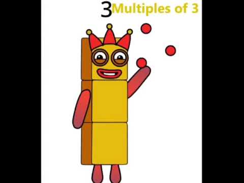 Multiplication By 3 S To 36 Numberblocks 3 Times 1 To 3 Times 12 Youtube