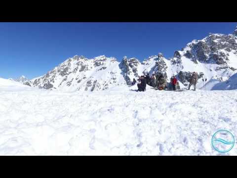 avalanche control in Georgia tetnuldi თეთნულდზე ზვავების ხელოვნური ჩამოშვება