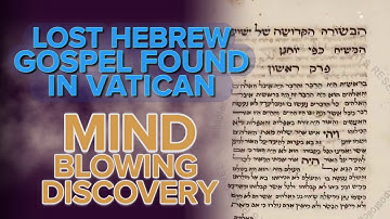 Lost Hebrew Gospel Found in mystery Vatican: Mind-Blowing Discovery! - NehemiasWall.com