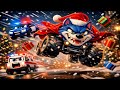 Christmas Night Chase🎅🚛Wolf Monster Truck’s Santa Disguise Blown—Can He Escape? | Vehicles Animation
