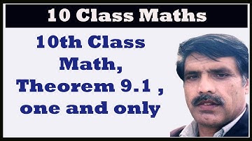 10th Class Math, Theorem 9.1 ,one and only one circle can pass through three non collinear Points
