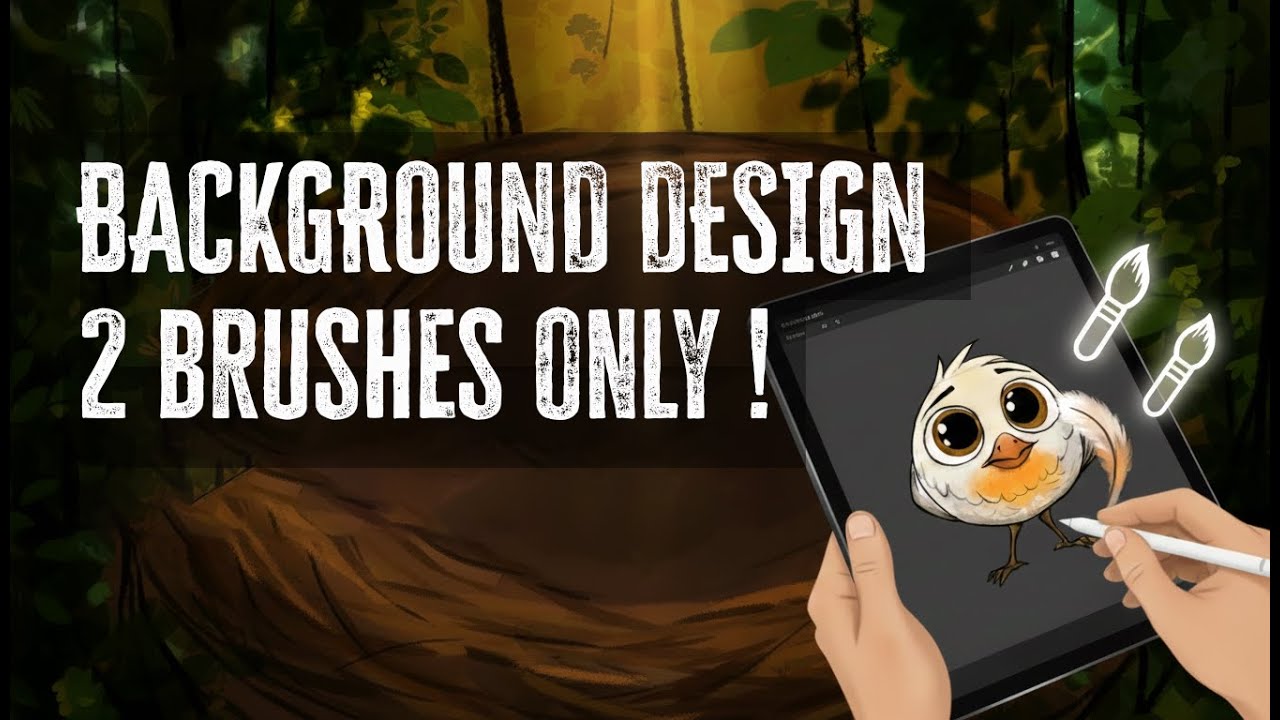 Animation Film Background Design Process: Creating DEPTH with ONLY 2 BRUSHES | Part 1