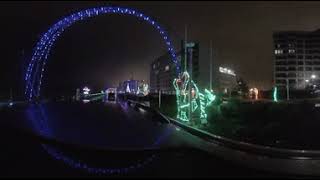 Christmas lights at the Virginia Beach boardwalk