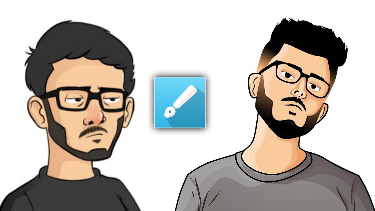 Make logo like Carryminati in Just 8 minutes | Caricature on android -  YouTube