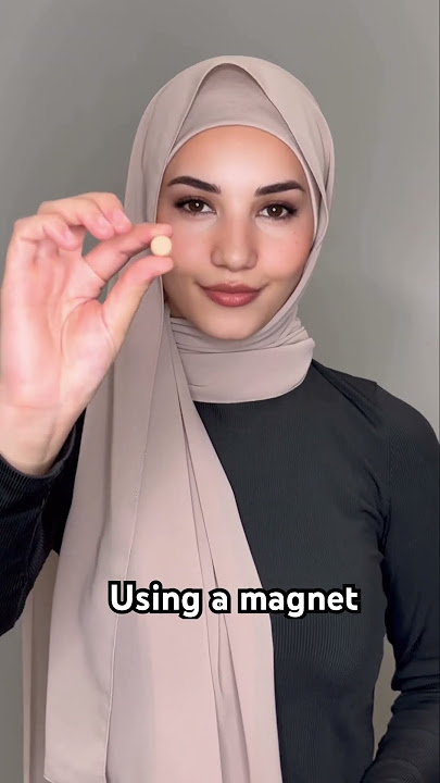Hijab Tutorial using a chiffon hijab and magnet. Full neck coverage. #hijabstyle #hijabtutorial