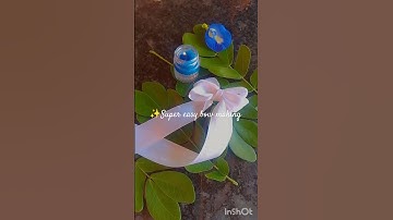 ribbon bow 🎀 making tutorial #bow #craft #diy #hack #ribbo #@crafterscraftingworld