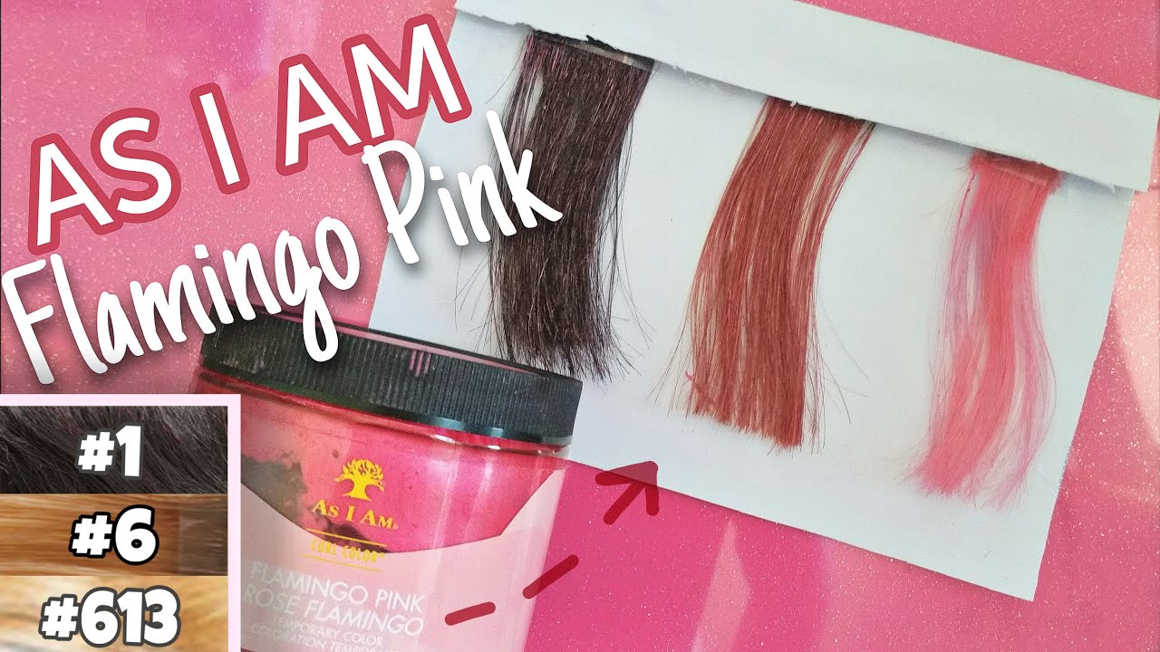 As I Am Curl Color Flamingo Pink Swatching on 
