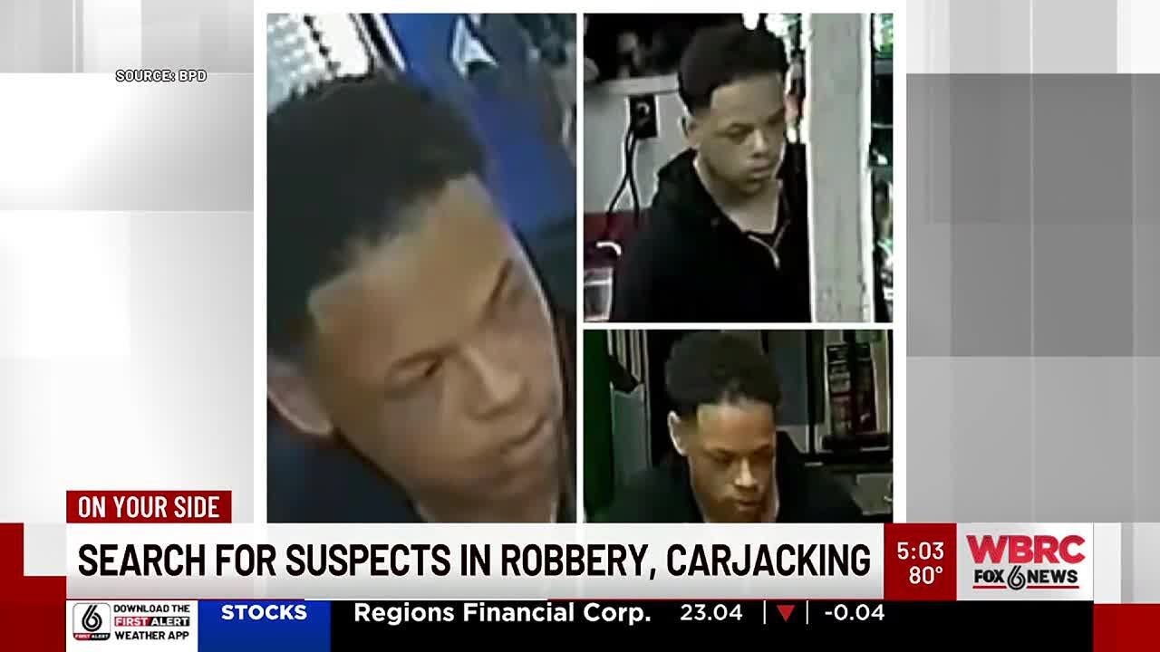 Search for suspects in robbery, carjacking - YouTube