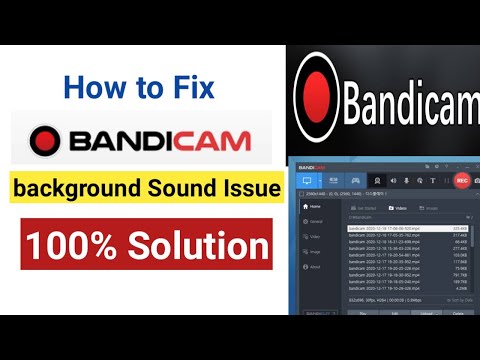 how to fix BANDICAM background noise issue | 100% solution
