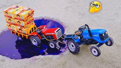 Diy Tractor Stuck In Mud With Parle G.  Mini Science project Part 9 || Jcb Video || Tractor Video