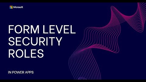 Form Level Security Role | Power Apps
