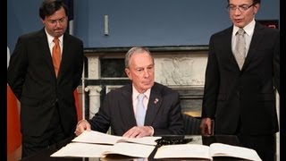 Mayor Bloomberg Presides over a Bill Signing Ceremony