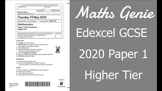 Edexcel GCSE Maths 2020 Higher Exam Paper 1 Walkthrough screenshot 5
