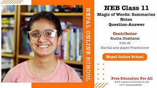 NEB Class 11 English | NEB Grade 11 english magic of words Notes magic 26 screenshot 3