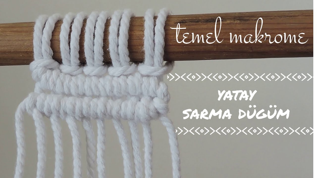 Makrome nasıl yapılır? yatay sarma düğüm