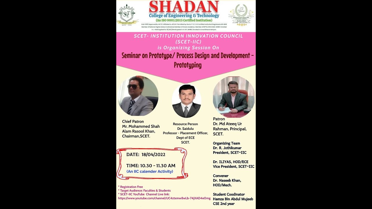 SEMINAR ON PROTOTYPE/PROCESS DESIGN AND DEVELOPMENT - PROTOTYPING - YouTube