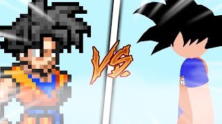 Sn Goku Vs Pixel Goku Stick Nodes - Blaze Nodes